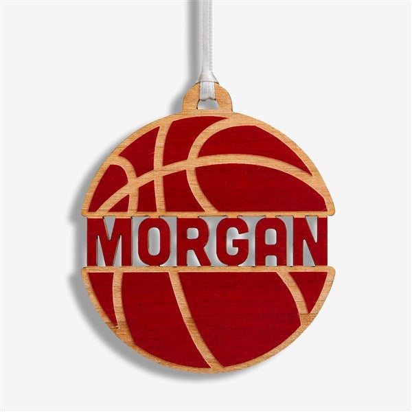 Basketball Personalized Wood Ornament - 49045