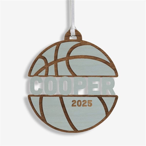 Basketball Personalized Wood Ornament - 49045