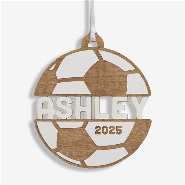 Soccer Personalized Wood Ornament - 49046