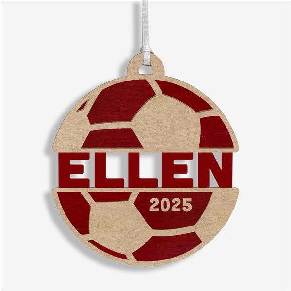 Soccer Personalized Wood Ornament - 49046
