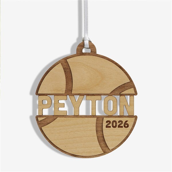 Tennis Personalized Wood Ornament - 49048