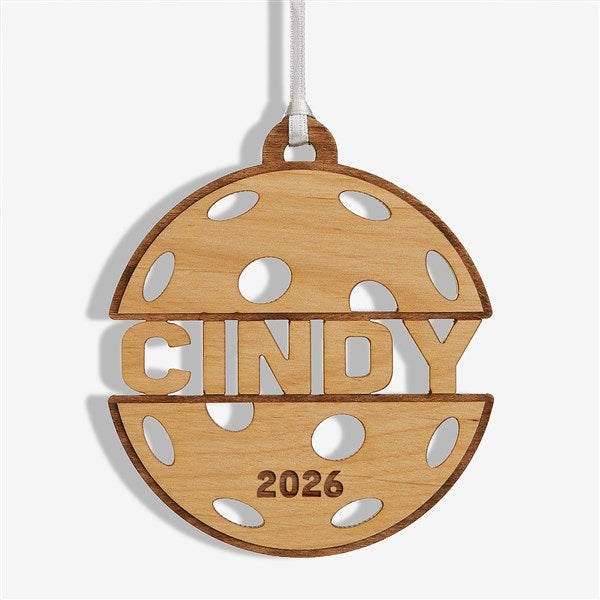 Pickleball Personalized Wood Ornament - 49051