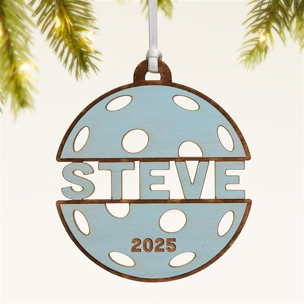 Pickleball Personalized Wood Ornament - 49051