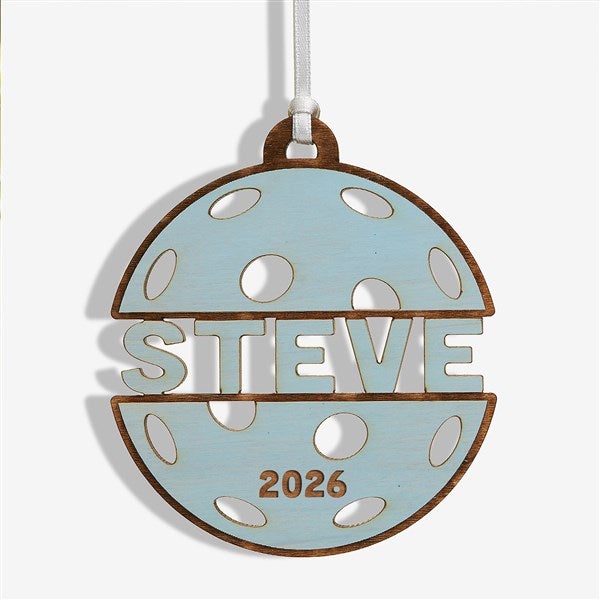Pickleball Personalized Wood Ornament - 49051