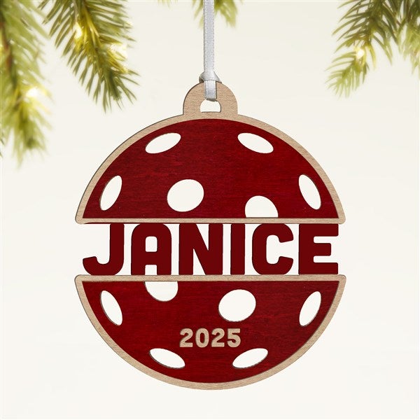 Pickleball Personalized Wood Ornament - 49051