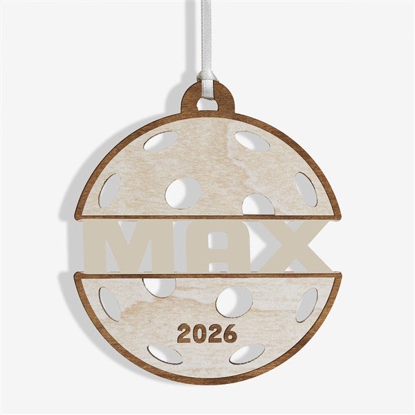 Pickleball Personalized Wood Ornament - 49051