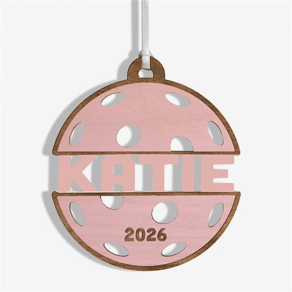 Pickleball Personalized Wood Ornament - 49051