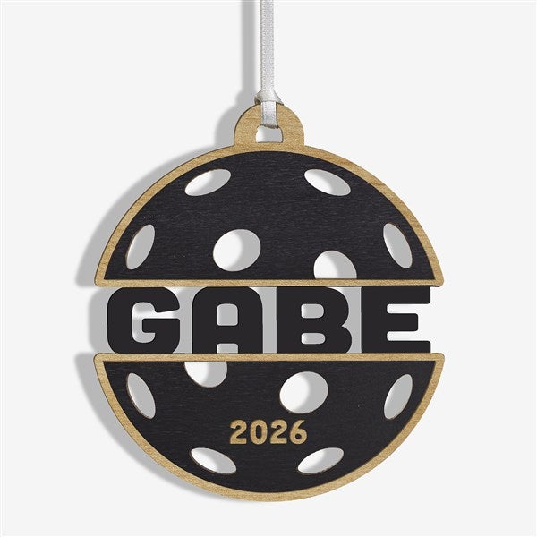 Pickleball Personalized Wood Ornament - 49051