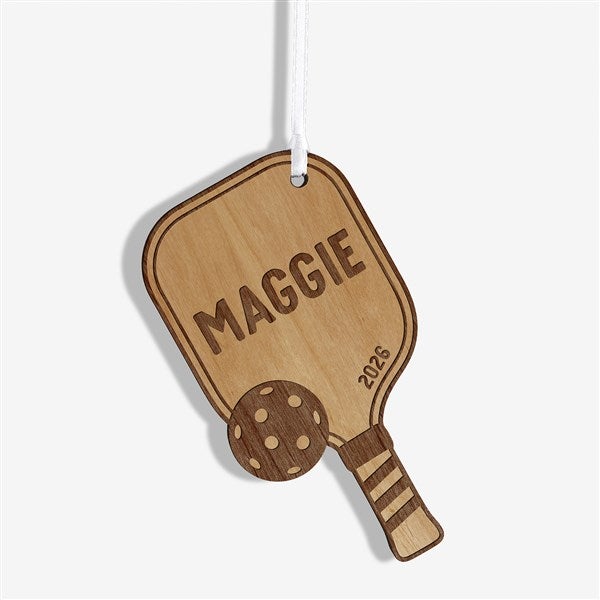 Pickleball Paddle Personalized Wood Ornament - 49052