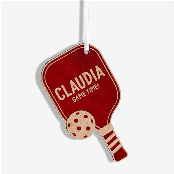 Pickleball Paddle Personalized Wood Ornament - 49052