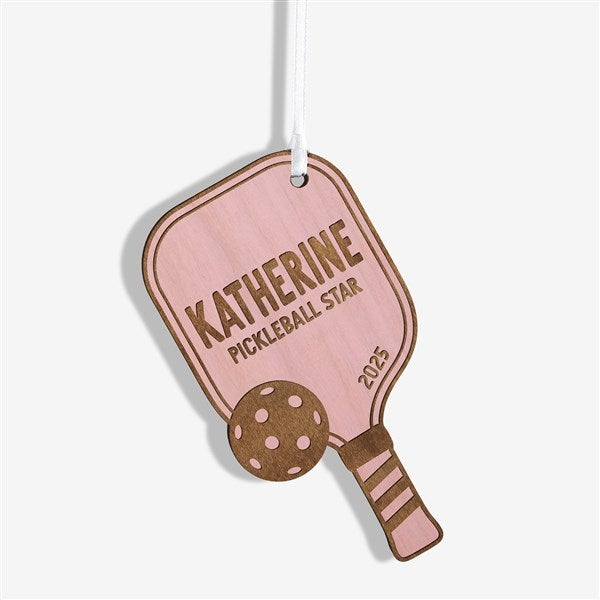 Pickleball Paddle Personalized Wood Ornament - 49052