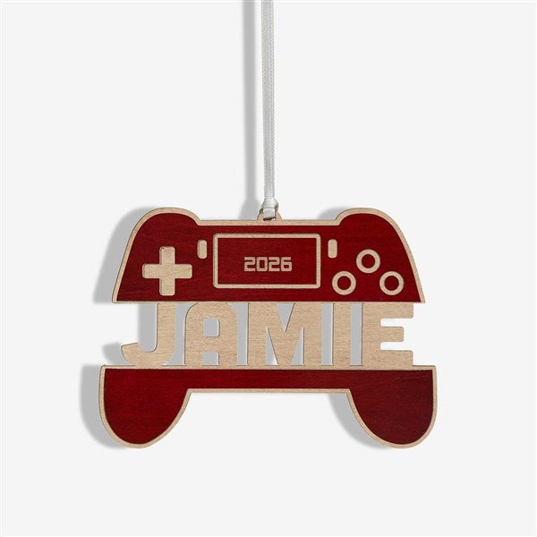 Gamer Personalized Wood Christmas Ornaments - 49053