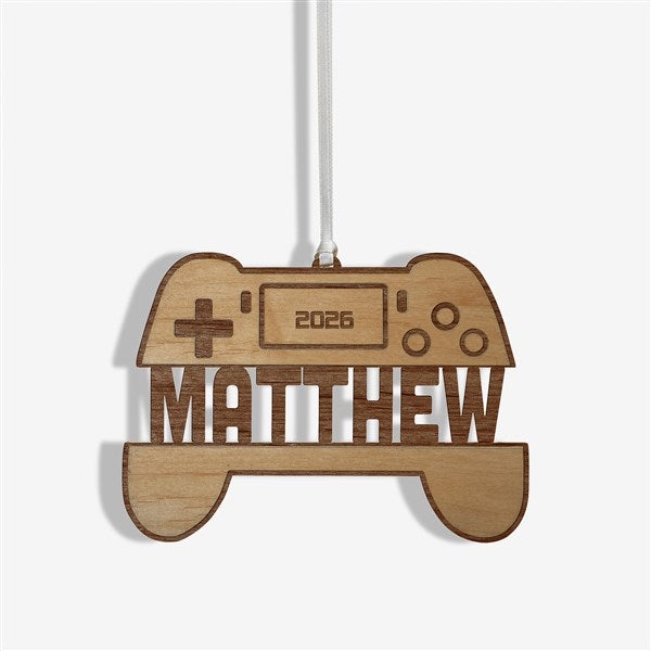 Gamer Personalized Wood Christmas Ornaments - 49053