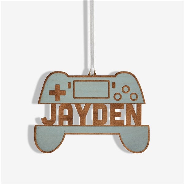 Gamer Personalized Wood Christmas Ornaments - 49053