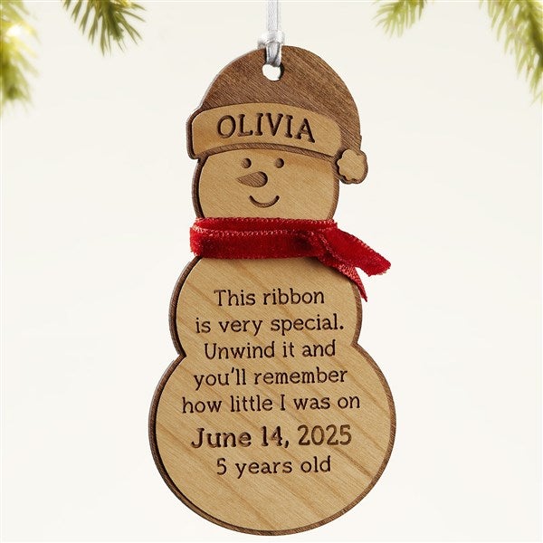 Little One's Measurements Personalized Wood Ornament - 49063