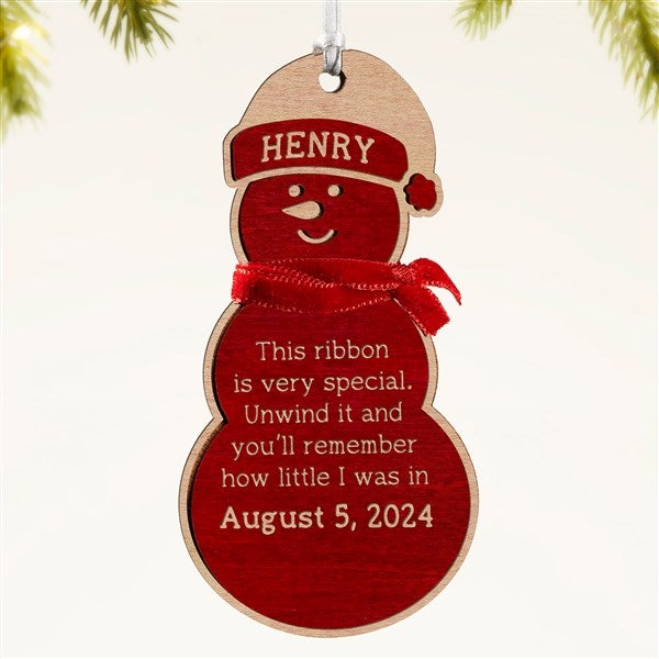 Little One's Measurements Personalized Wood Ornament - 49063