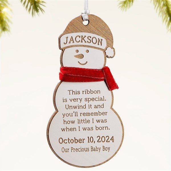 Little One's Measurements Personalized Wood Ornament - 49063