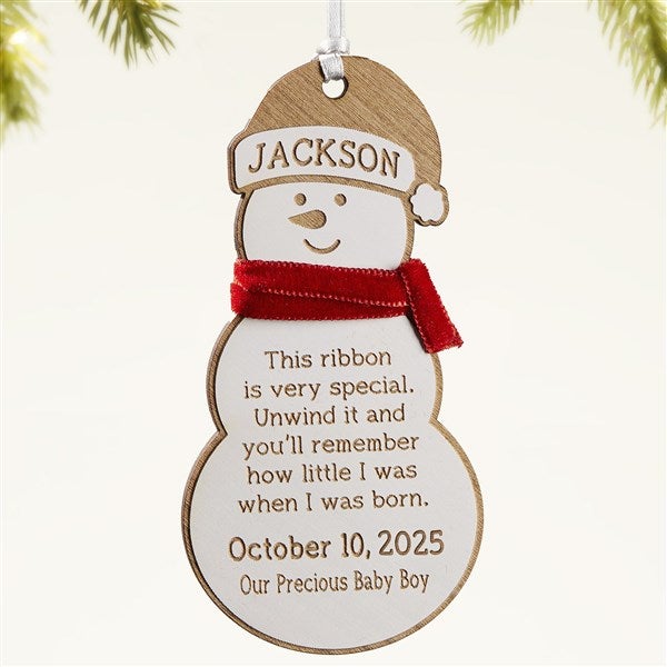 Little One's Measurements Personalized Wood Ornament - 49063