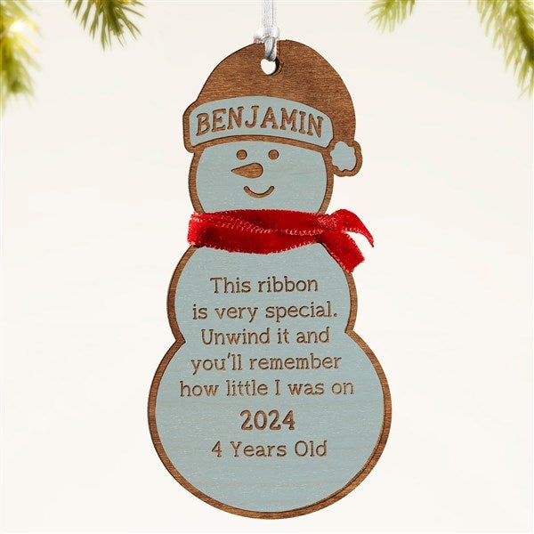 Little One's Measurements Personalized Wood Ornament - 49063