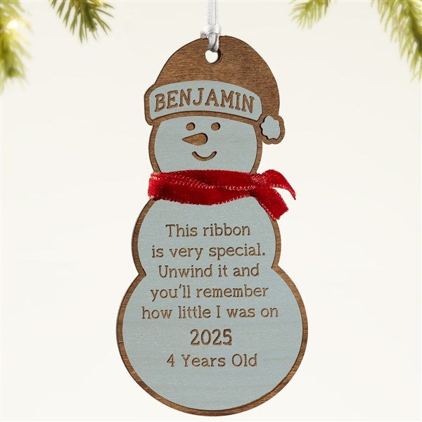 Little One's Measurements Personalized Wood Ornament - 49063