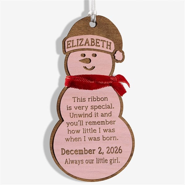Child Growth Chart Personalized Wood Snowman Ornament - 49063