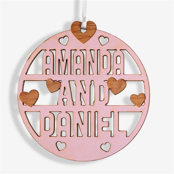 Forever Yours Personalized Wood Couples Ornaments - 49071