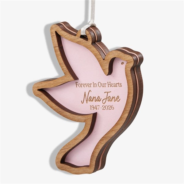Memorial Dove Personalized Wood Ornaments - 49073