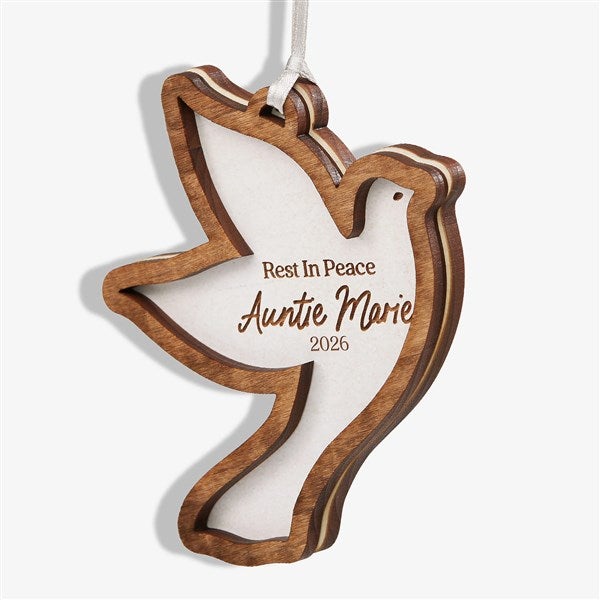 Memorial Dove Personalized Wood Ornaments - 49073