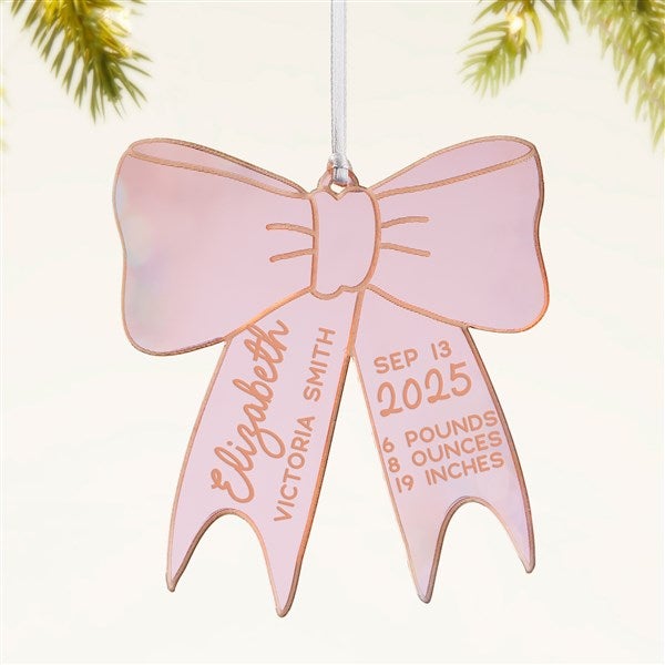 Baby Bow Personalized Acrylic Ornament - 49088