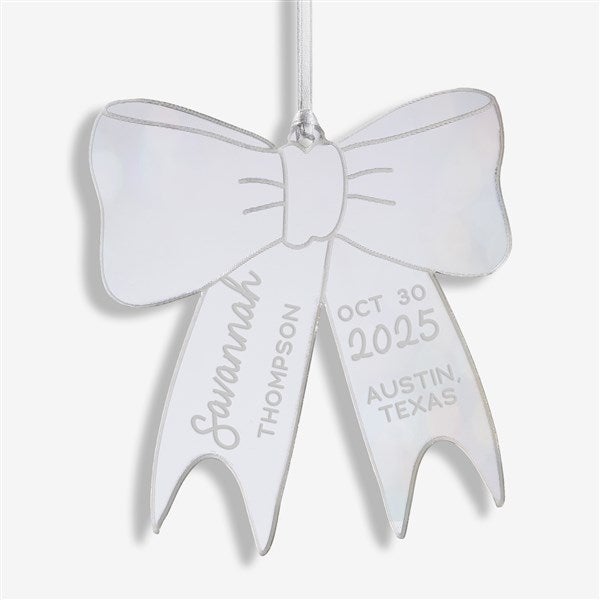 Baby Bow Personalized Acrylic Christmas Ornaments - 49088