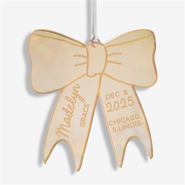 Baby Bow Personalized Acrylic Christmas Ornaments - 49088