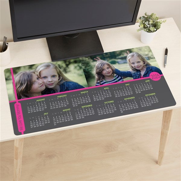 Photo Calendar Personalized Desk Mat  - 49176