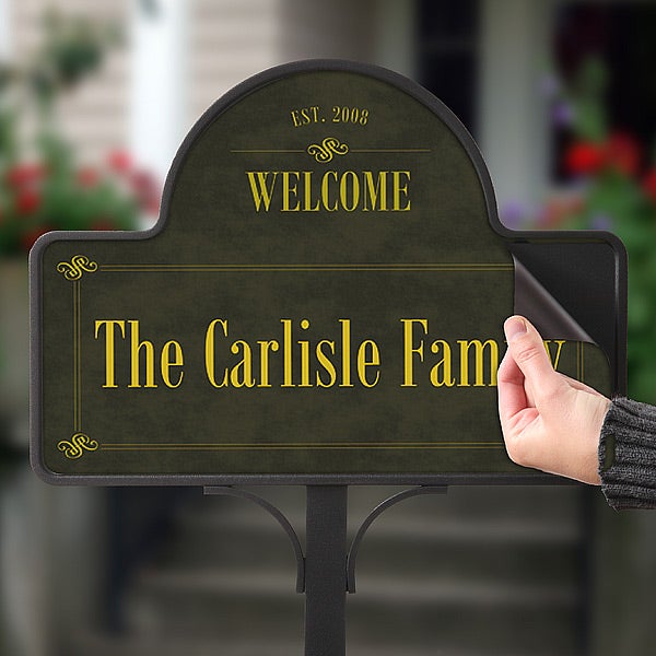 Personalized Family Welcome Yard Sign - 4919