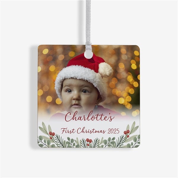 First Noel Personalized Baby Photo Ornaments - 49236