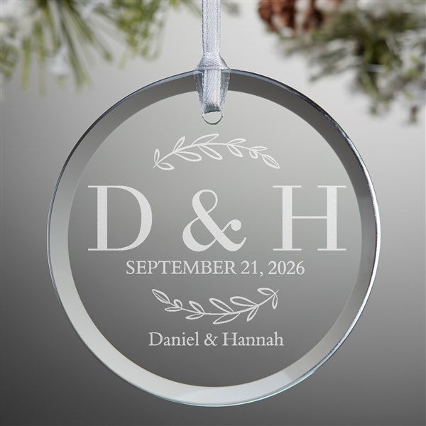 Couple Initials Personalized Glass Ornaments - 49237
