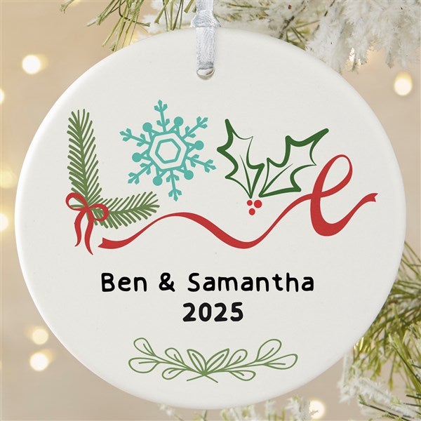 Frosted Love Personalized Ornament - 49258