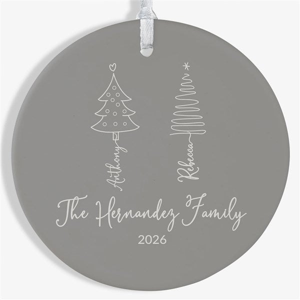 Scripted Christmas Tree Personalized Ornament - 49262