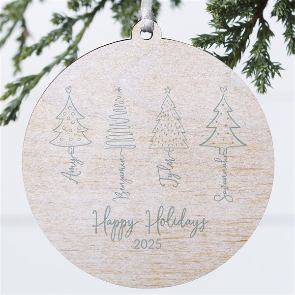 Scripted Christmas Tree Personalized Ornament - 49262