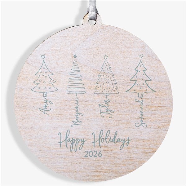 Scripted Christmas Tree Personalized Ornament - 49262
