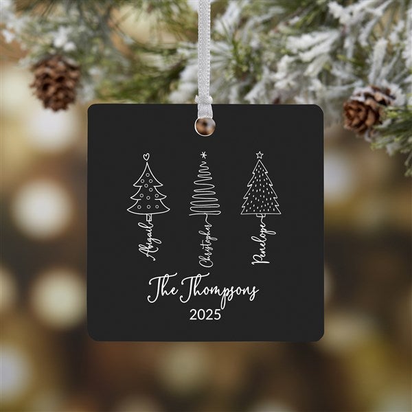 Scripted Christmas Tree Personalized Ornament - 49262