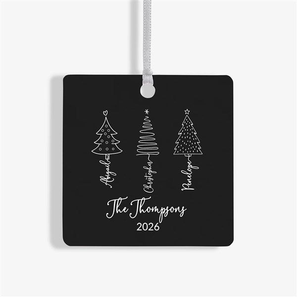 Scripted Christmas Tree Personalized Ornament - 49262