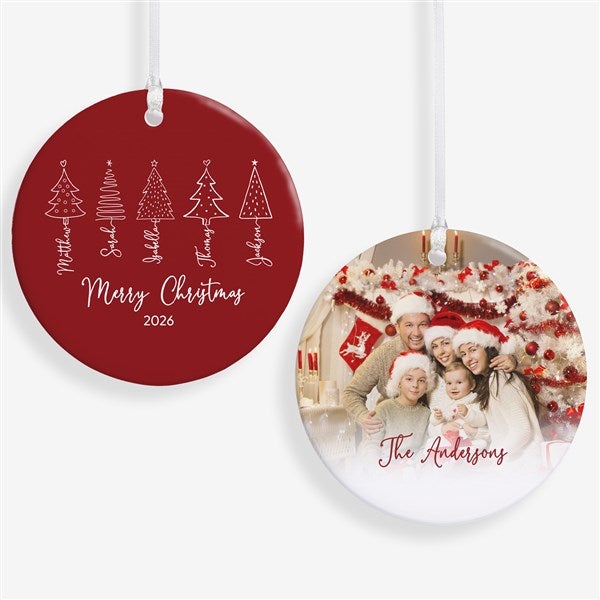 Scripted Christmas Tree Personalized Ornament - 49262