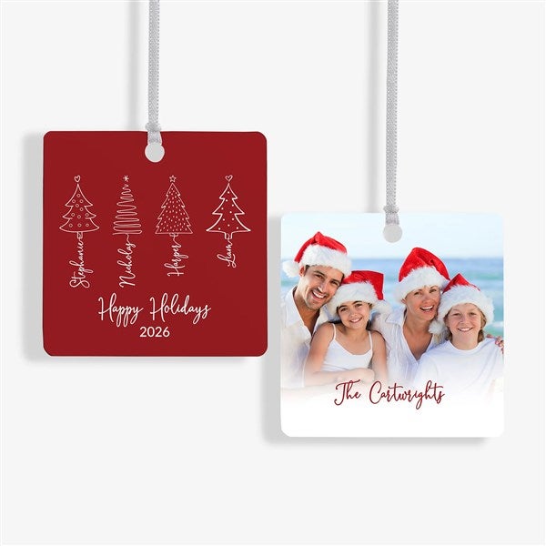 Scripted Christmas Tree Personalized Ornament - 49262
