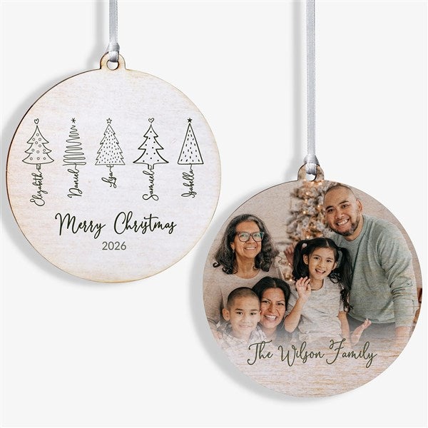 Scripted Christmas Tree Personalized Ornament - 49262