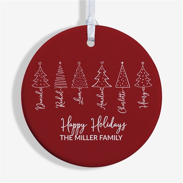 Scripted Christmas Tree Personalized Ornament - 49262