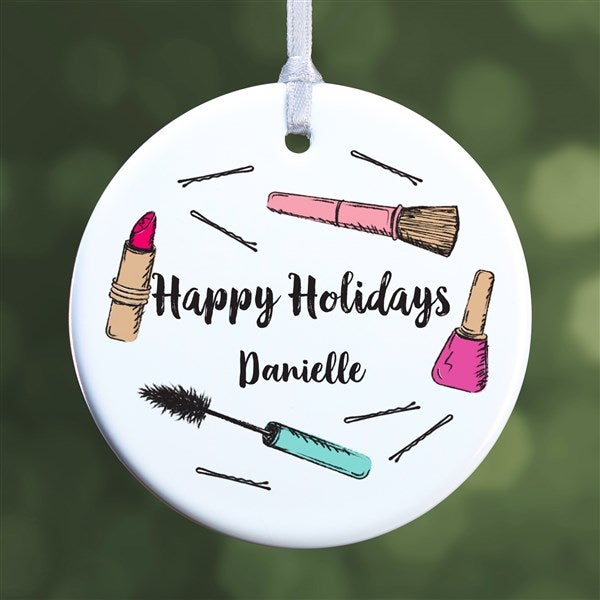Beauty Queen Makeup Personalized Christmas Ornament  - 49263
