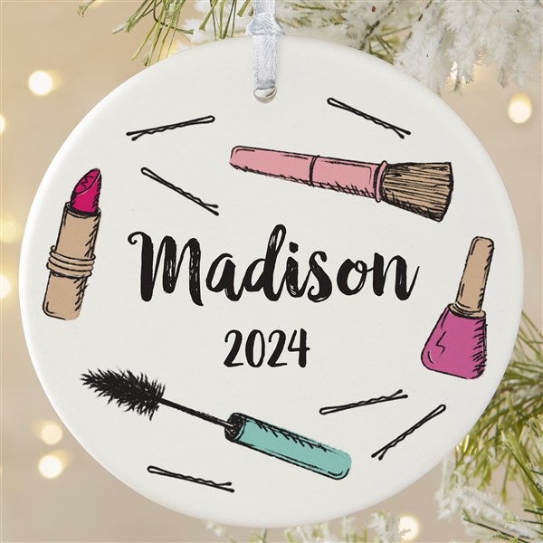 Beauty Queen Makeup Personalized Christmas Ornament  - 49263