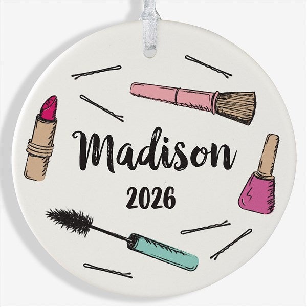 Beauty Queen Makeup Personalized Christmas Ornament  - 49263