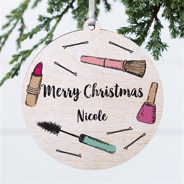 Beauty Queen Makeup Personalized Christmas Ornament  - 49263