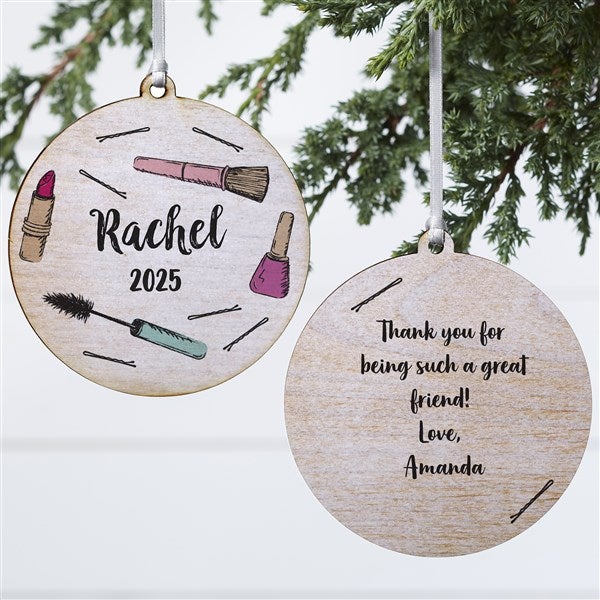 Beauty Queen Makeup Personalized Christmas Ornament  - 49263